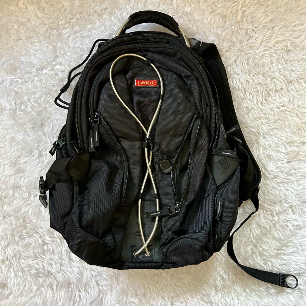 J World Black Mulitpocket Security Backpack - image 6